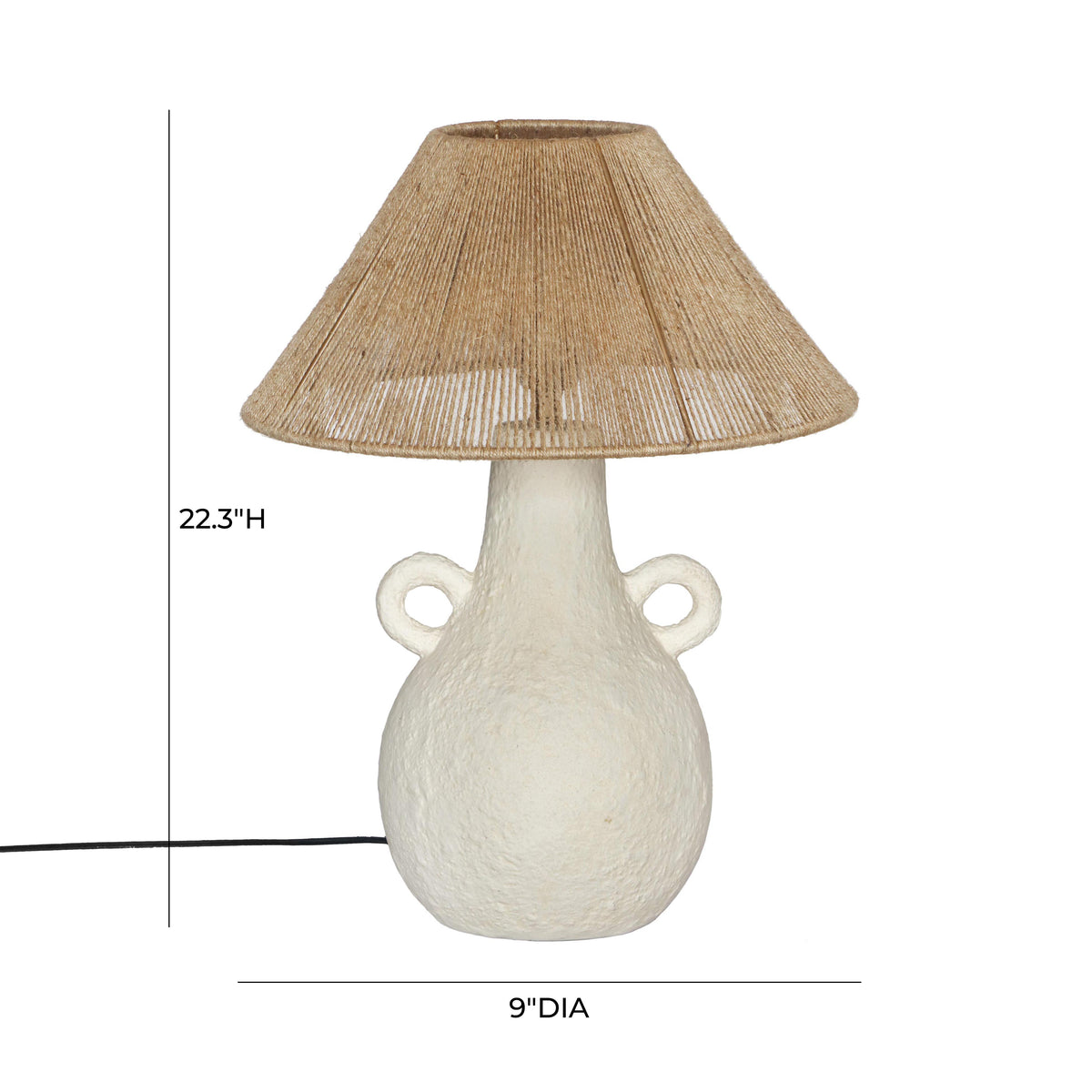 Lalit Natural & White Ceramic Table Lamp