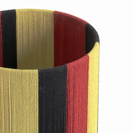 Guinevere Red and Yellow Striped Cotton Table Lamp