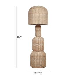 Kootu Natural Rattan Floor Lamp