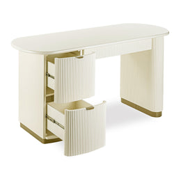 Francesca Cream 3-Drawer Desk