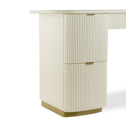 Francesca Cream 3-Drawer Desk