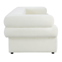 Elsa Cream Velvet Sofa - UK