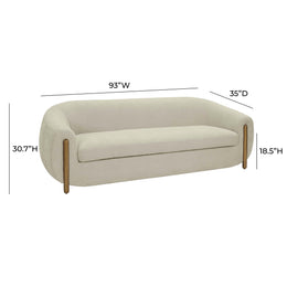 Lina Grey Textured Linen Sofa