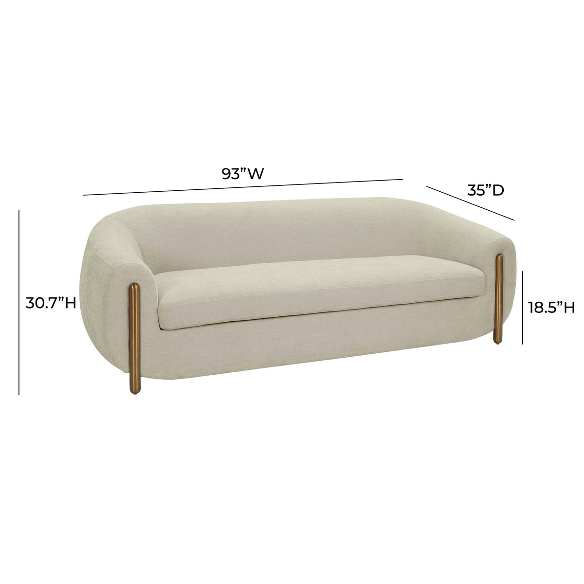 Lina Grey Textured Linen Sofa
