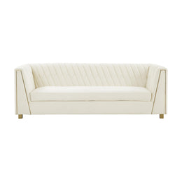 Wafa Cream Velvet Sofa
