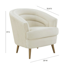 Jules Cream Velvet Accent Chair