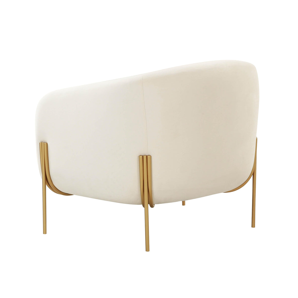 Kandra Cream Velvet Accent Chair - UK