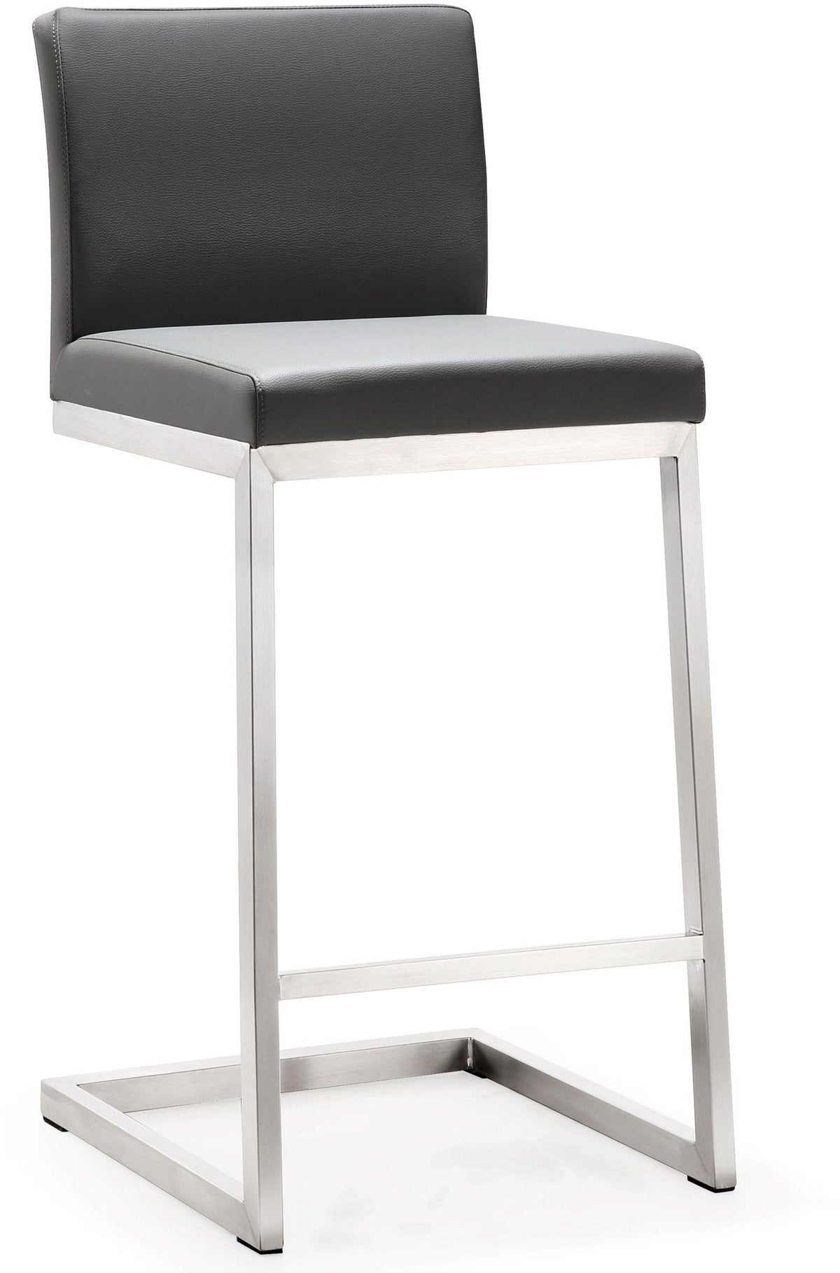 Parma Grey Stainless Steel Counter Stool - Set of 2 - UK