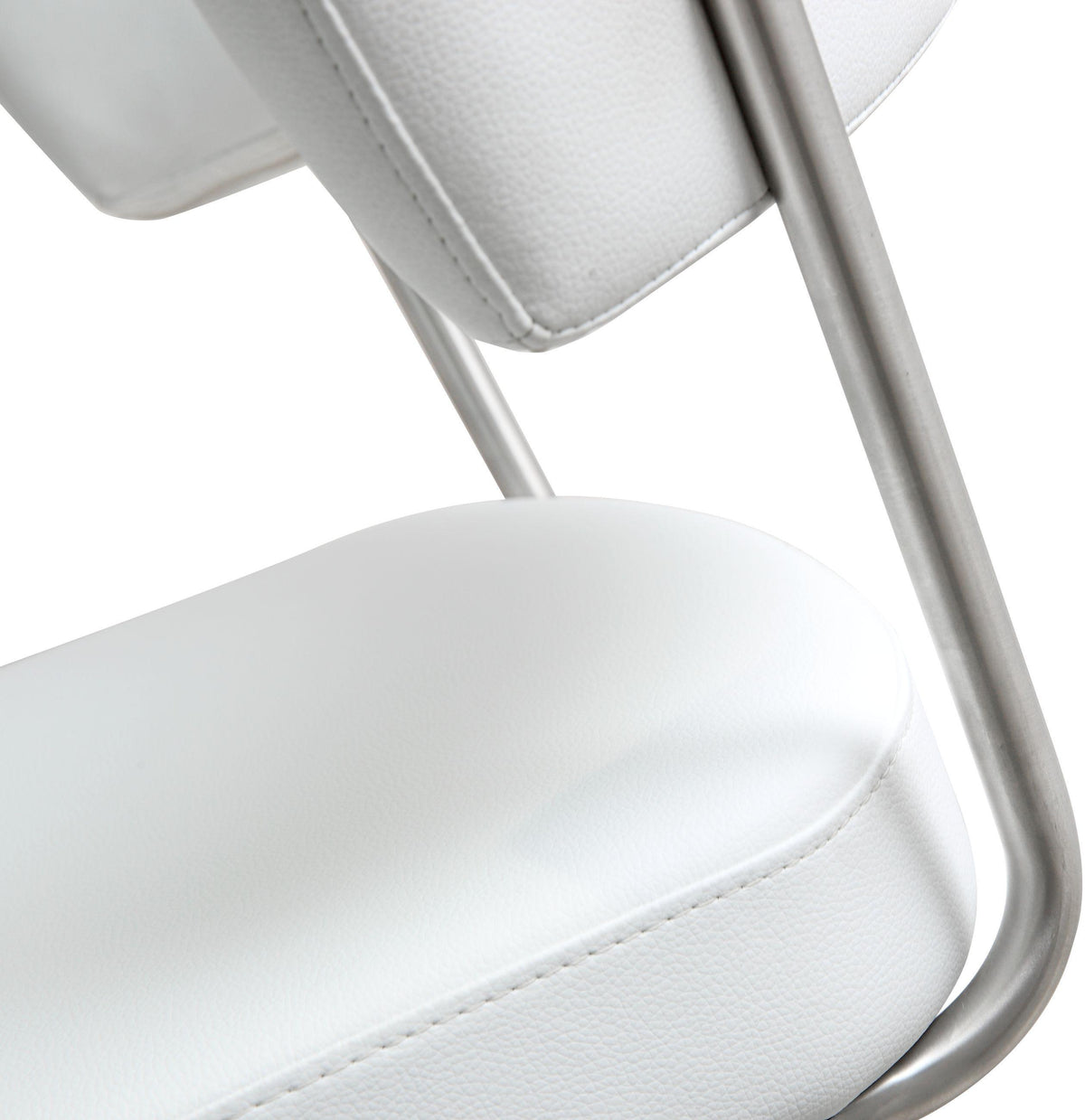 Cosmo White Stainless Steel Barstool - UK