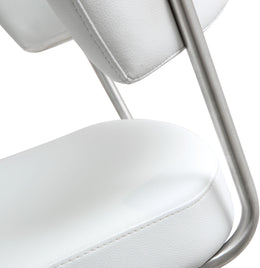 Cosmo White Stainless Steel Barstool - UK