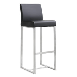 Denmark Black Stainless Steel Barstool - Set of 2 - UK