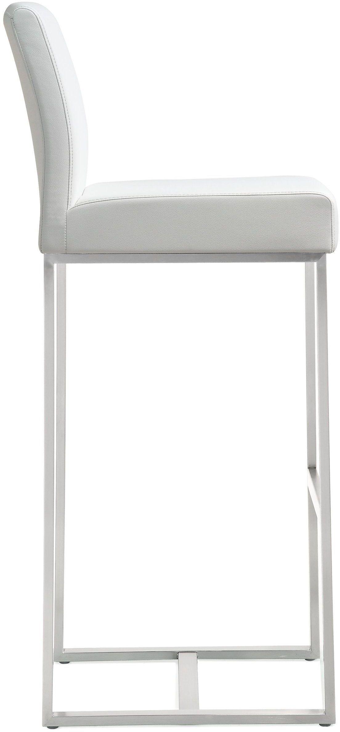 Denmark White Stainless Steel Barstool - Set of 2 - UK