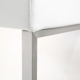 Denmark White Stainless Steel Barstool - Set of 2 - UK
