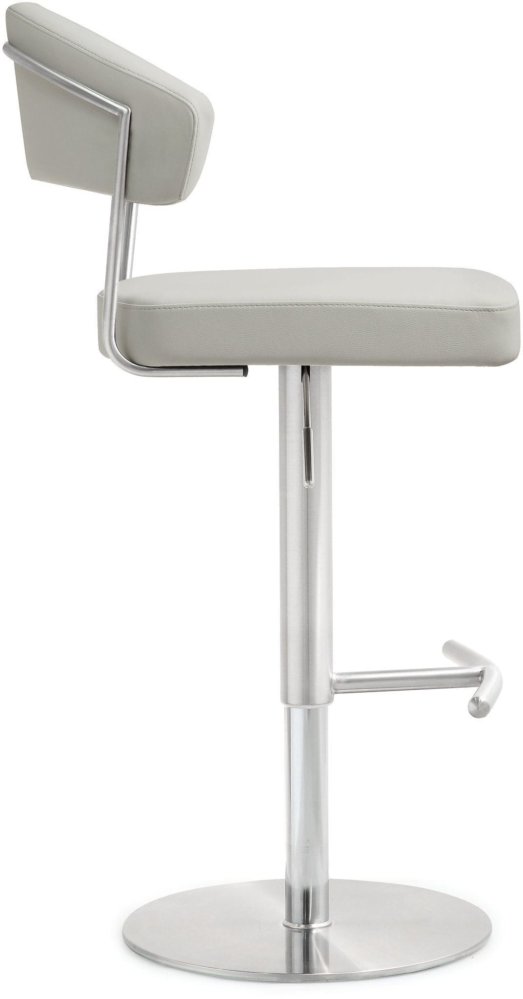 Cosmo Light Grey Stainless Steel Barstool - UK
