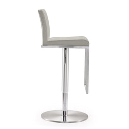 Amalfi Light Grey Vegan Leather Stool - UK