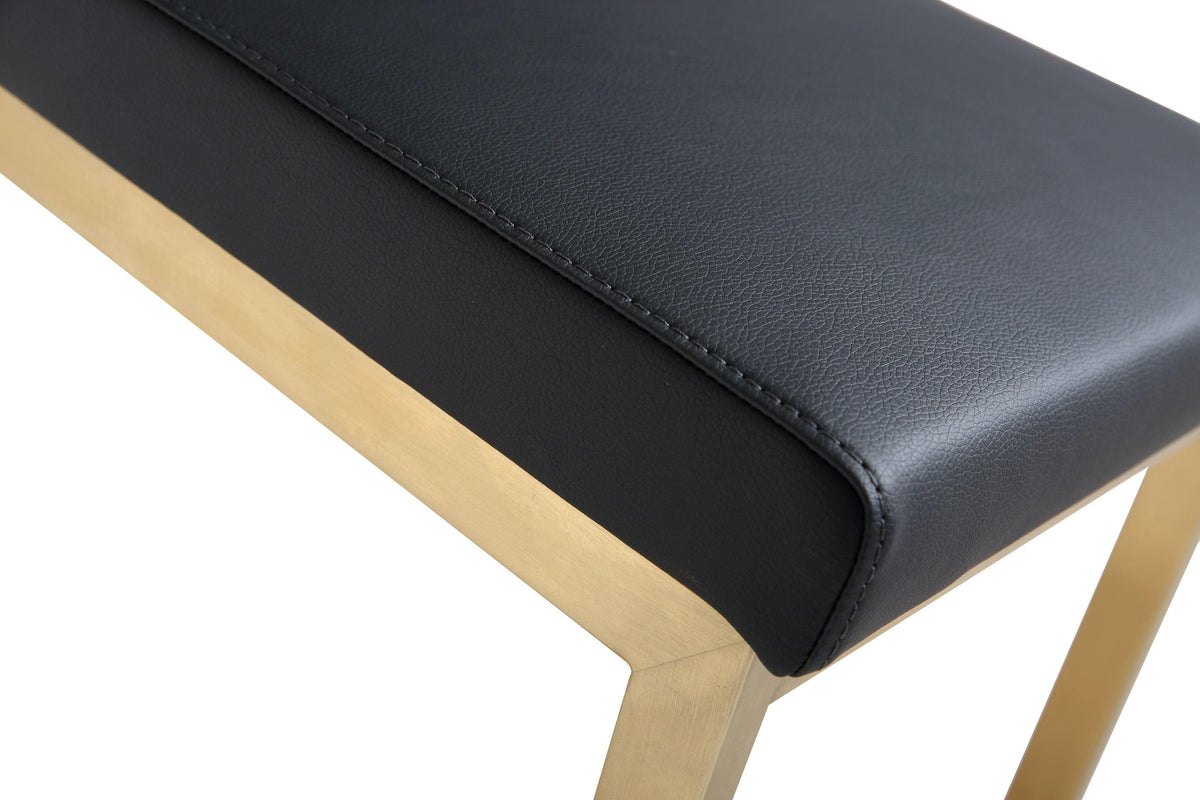 Parma Black Gold Steel Counter Stool - Set of 2 - UK