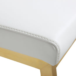Parma White Gold Steel Counter Stool - Set of 2 - UK
