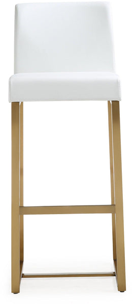 Denmark White Gold Steel Barstool - Set of 2 - UK