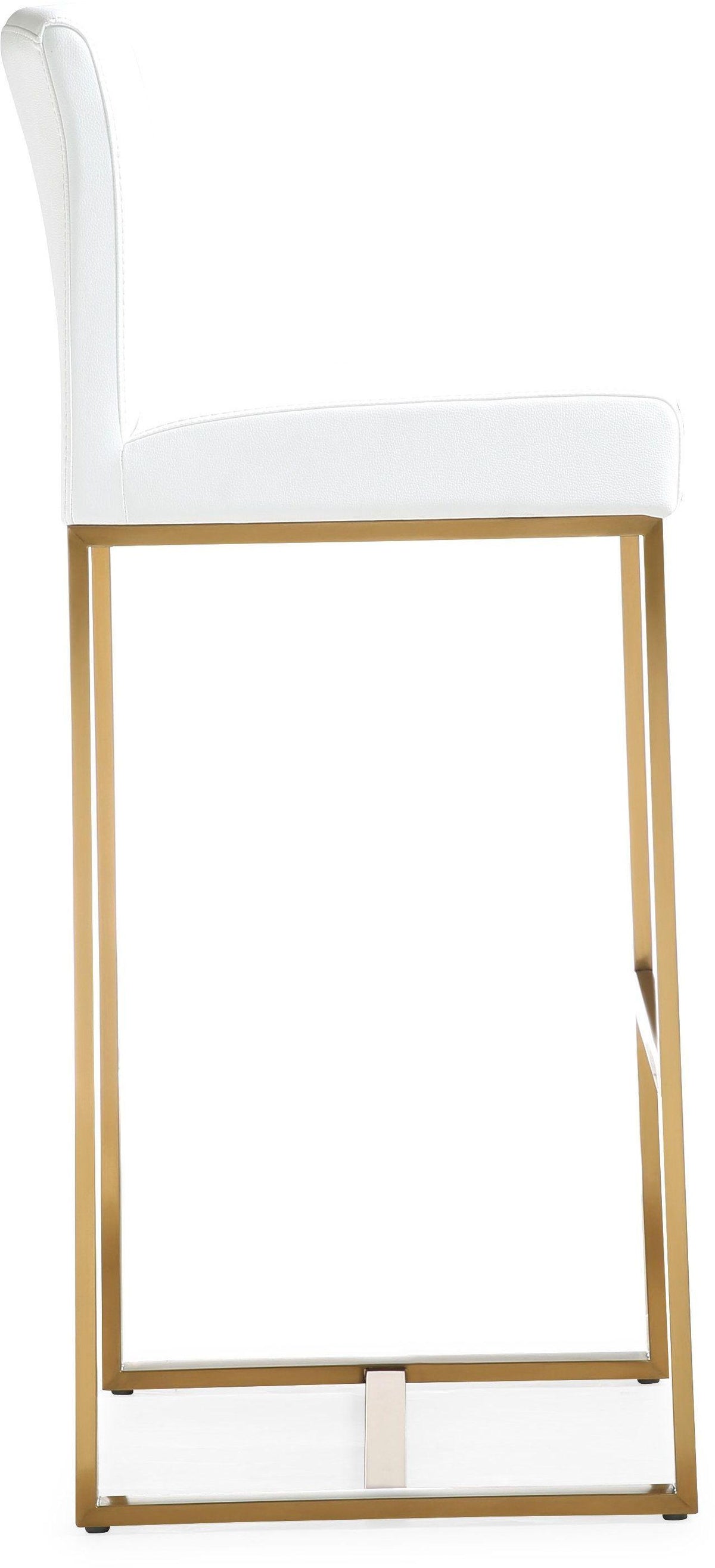 Denmark White Gold Steel Barstool - Set of 2 - UK