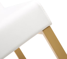 Denmark White Gold Steel Barstool - Set of 2 - UK