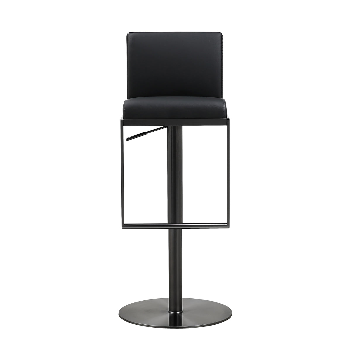 Amalfi Black Performance Vegan Leather on Black Stool - UK
