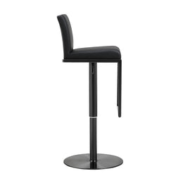Amalfi Black Performance Vegan Leather on Black Stool - UK