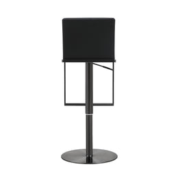 Amalfi Black Performance Vegan Leather on Black Stool