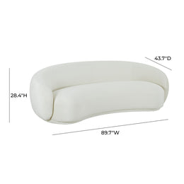 Kendall Cream Velvet Sofa - UK