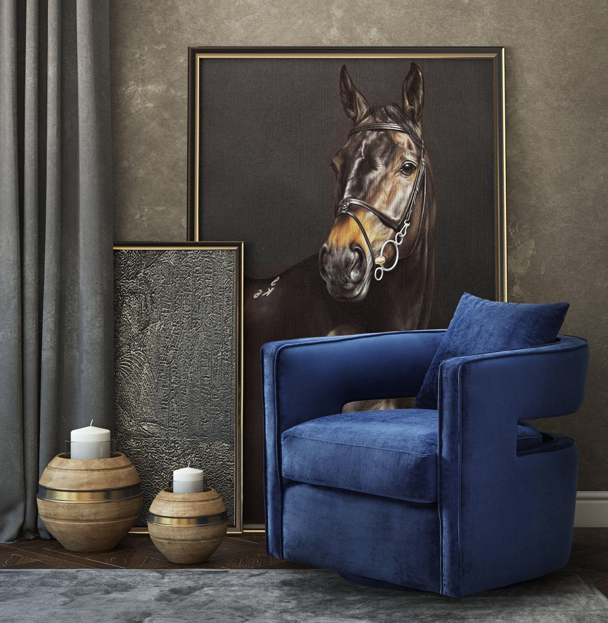 Kennedy Navy Swivel Chair - UK