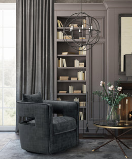 Kennedy Black Swivel Chair - UK