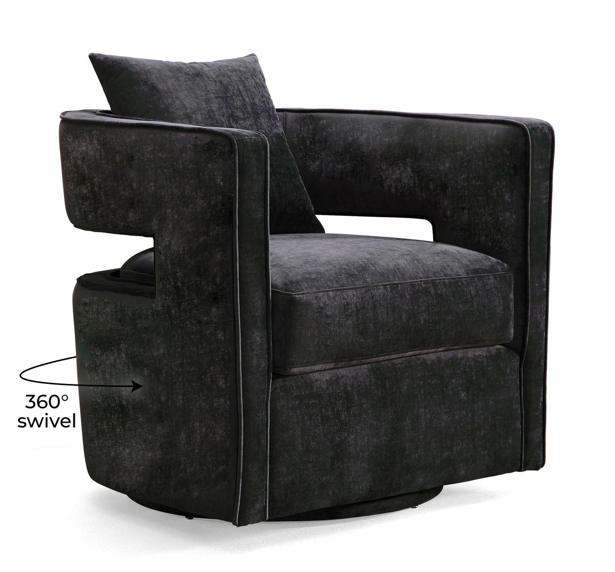 Kennedy Black Swivel Chair - UK