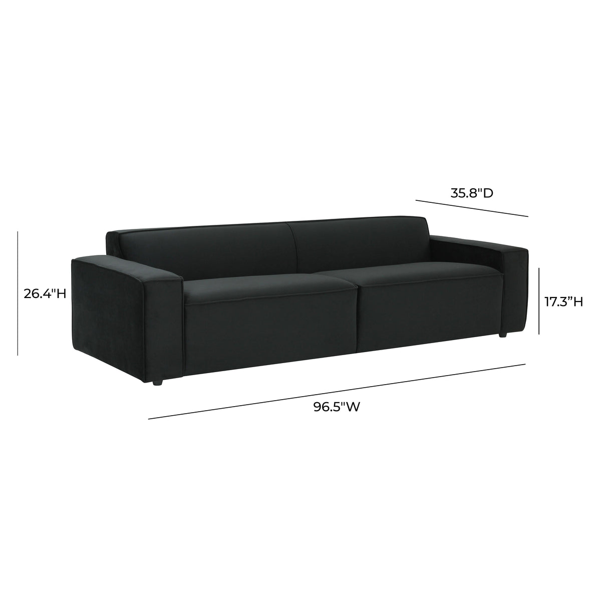 Olafur Black Velvet Sofa - UK