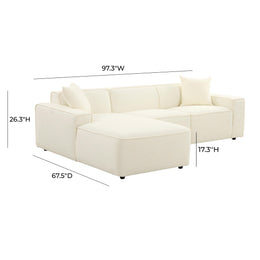 Olafur Cream Linen Sectional - LAF