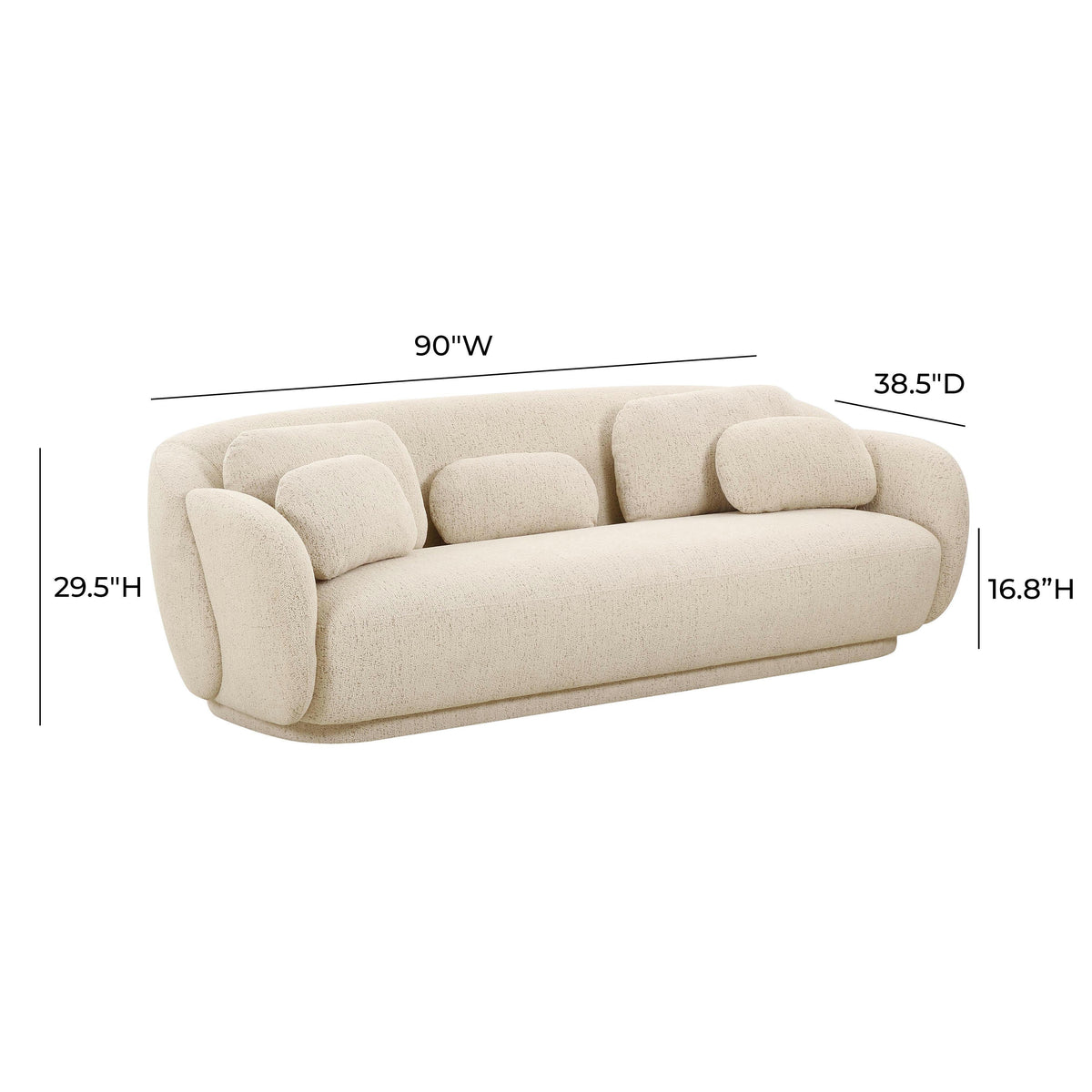 Misty Cream Boucle Sofa - UK