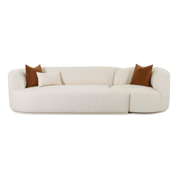 Fickle Cream Boucle 2-Piece Modular LAF Sofa - UK