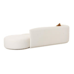 Fickle Cream Boucle 2-Piece Chaise Modular LAF Sofa - UK