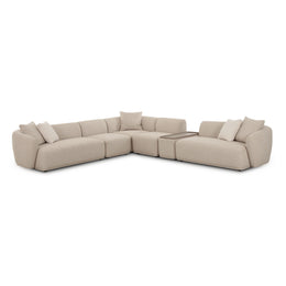 Sylvie Cream Boucle 6-Piece Large Sectional