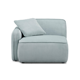 Travie Sea Foam Performance Corduroy Velvet LAF Corner Chair