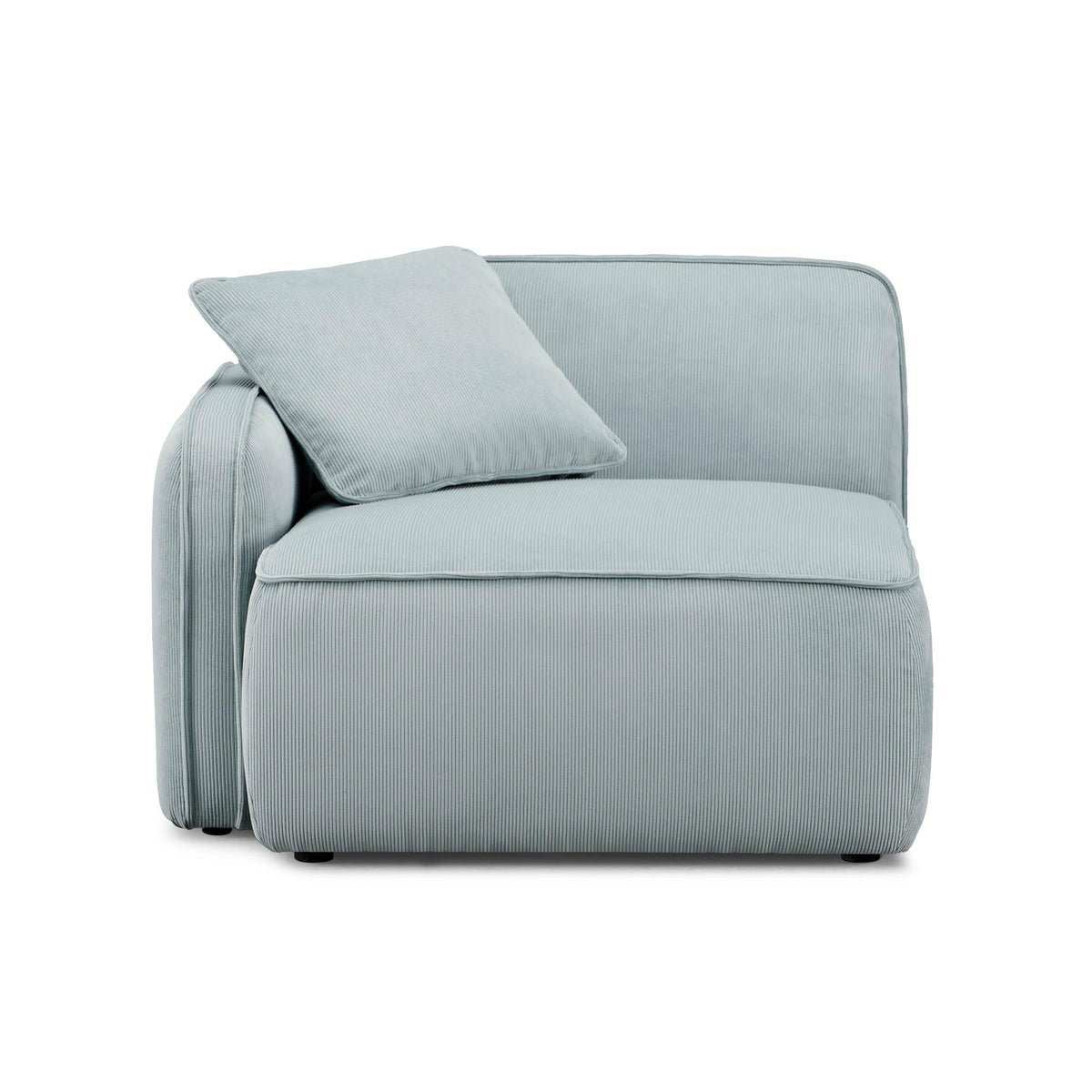 Travie Sea Foam Performance Corduroy Velvet LAF Corner Chair