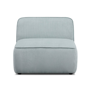 Travie Sea Foam Performance Corduroy Velvet Armless Chair