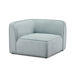 Travie Sea Foam Performance Corduroy Velvet Corner Chair