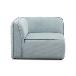 Travie Sea Foam Performance Corduroy Velvet Corner Chair