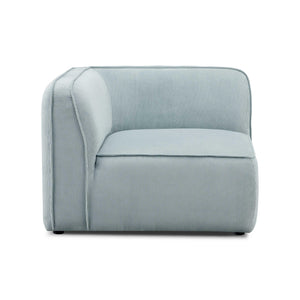 Travie Sea Foam Performance Corduroy Velvet Corner Chair