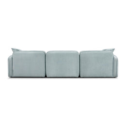 Travie Sea Foam Performance Corduroy Velvet 4-Piece Modular Sectional