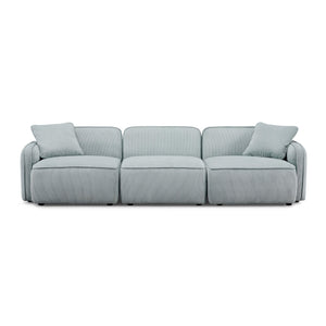 Travie Sea Foam Performance Corduroy Velvet Modular Sofa