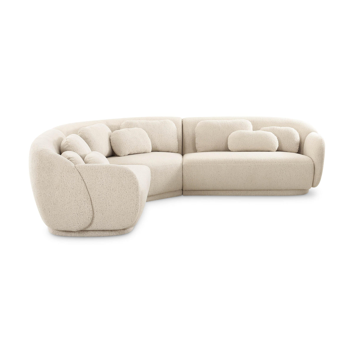 Misty Cream Boucle Modular L-Sectional