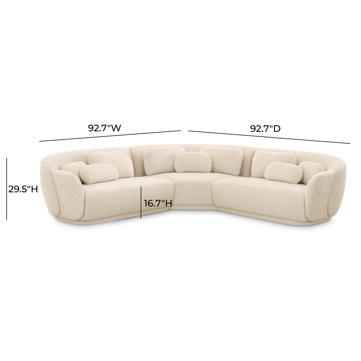 Misty Cream Boucle Modular L-Sectional