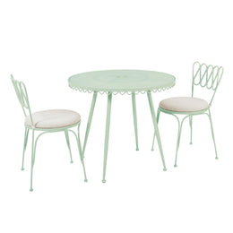 Erica Mint Green Wrought Iron Outdoor Chair