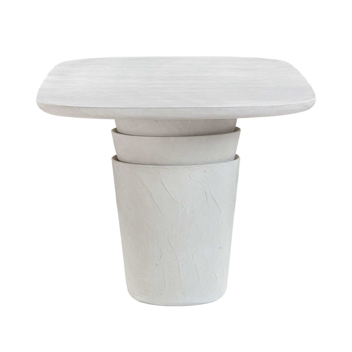 Margot Light Grey Faux Plaster Indoor / Outdoor Concrete Dining Table