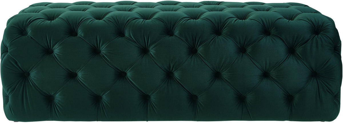 Kaylee Green Velvet Ottoman - UK